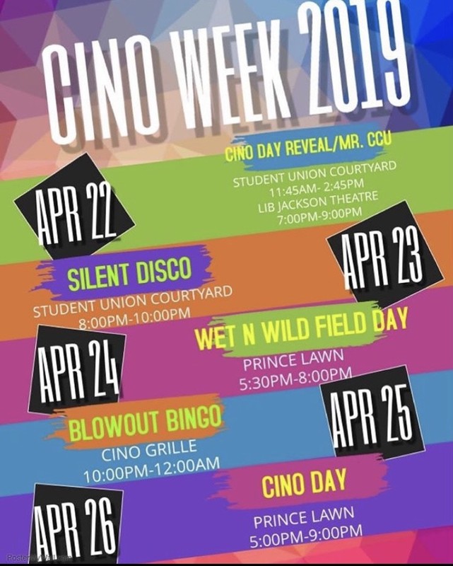 A flyer for Cino week 2019.
