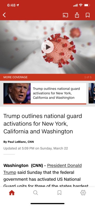 A screenshot of an article on CNN.com. 