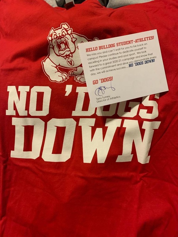 A Fresno State t-shirt that was mailed to students from the athletic department. 