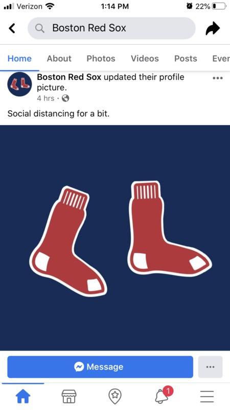 A Facebook screenshot of a post made by the Boston Red Sox. 
