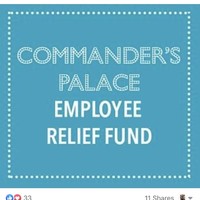 A screenshot of a Facebook post made by Commander's Palace.