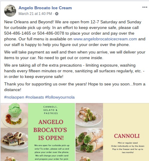 A screenshot of a Facebook post.