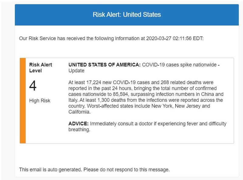 A screenshot of an email.