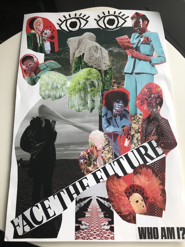 a collage made out of magazines clippings