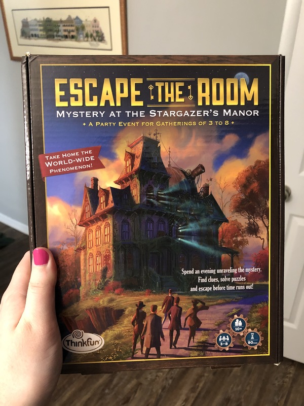 An at-home escape room board game.