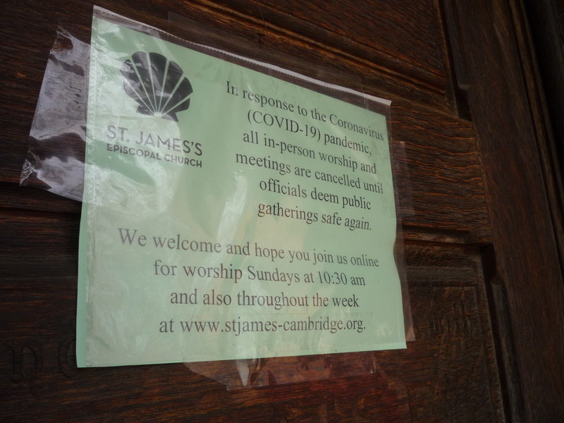 A sign from a church.