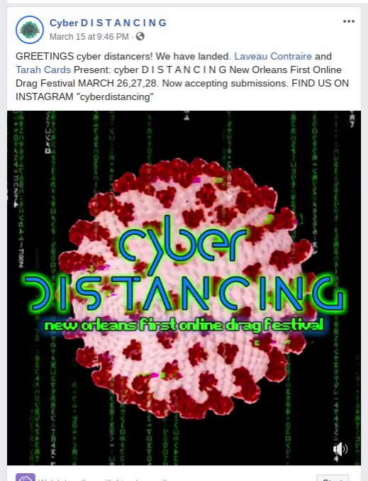 Facebook screenshot of a post made by Cyber Distancing.