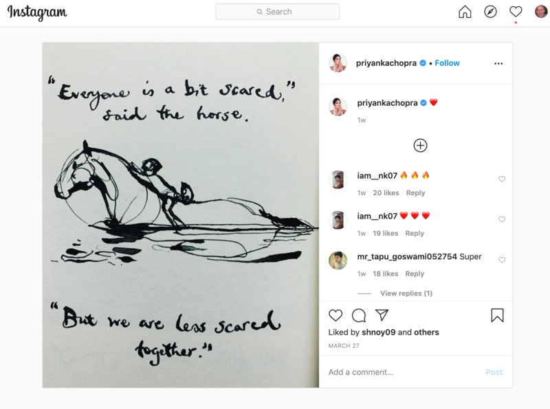 A screenshot of an Instagram post.