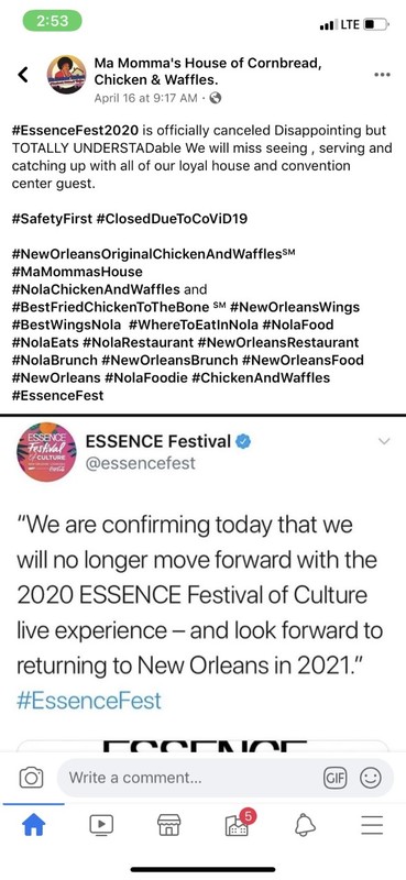 A social media post from Ma Momma's House of Cornbread, Chicken & Waffles.