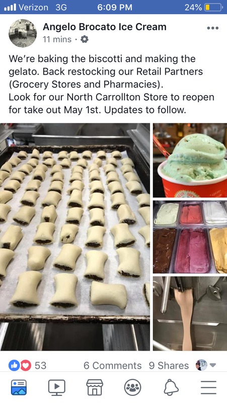 A tweet from Angelo Brocato Ice Cream.