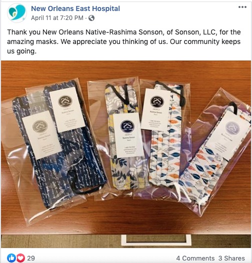 A social media post from New Orleans East Hospital.