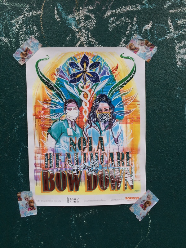 A flyer with two healthcare workers on it.