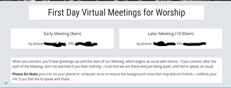 A screenshot of an announcement for a meeting.