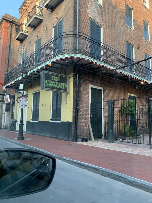 A closed down building.