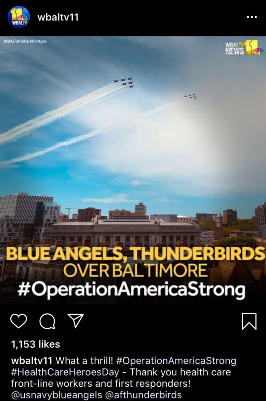 Social media post from wbaltv11.