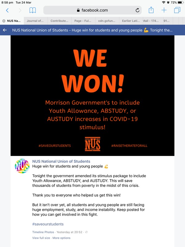 A screenshot of a post on Facebook.