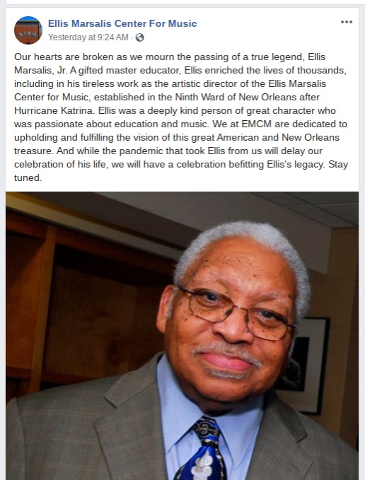 A screenshot of a post on Facebook.