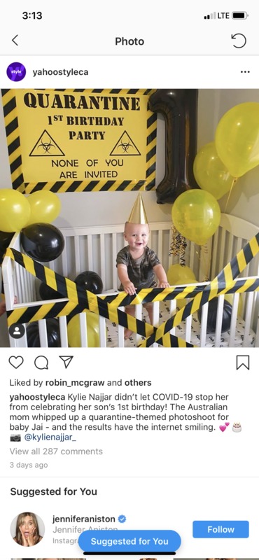 A baby celebrating their birthday.