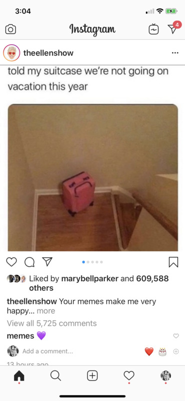 A suitcase that appears to look sad in regards to not going on vacation.