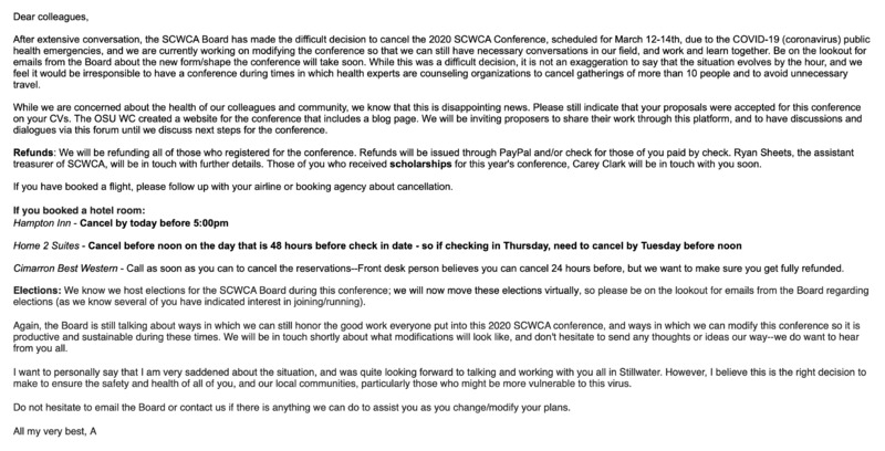 A screenshot of an email.