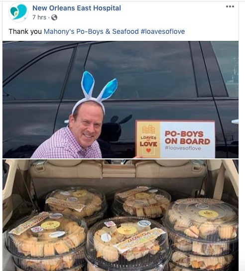 A social media post from New Orleans East Hospital.
