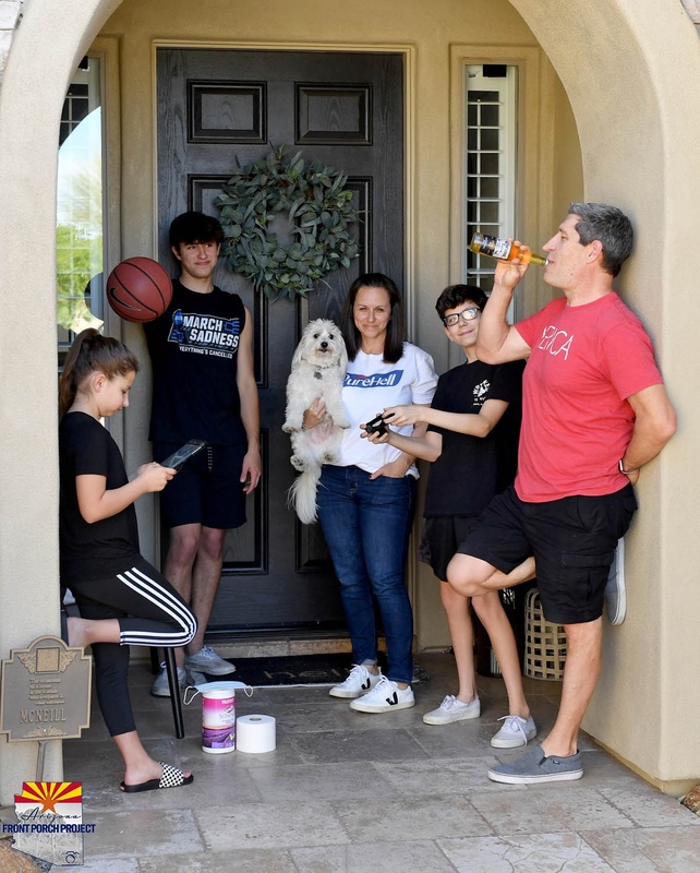 Family posing for a picture.