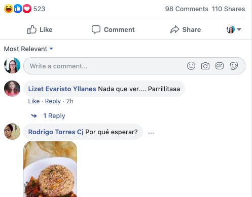 A screenshot of comments on a Facebook post.