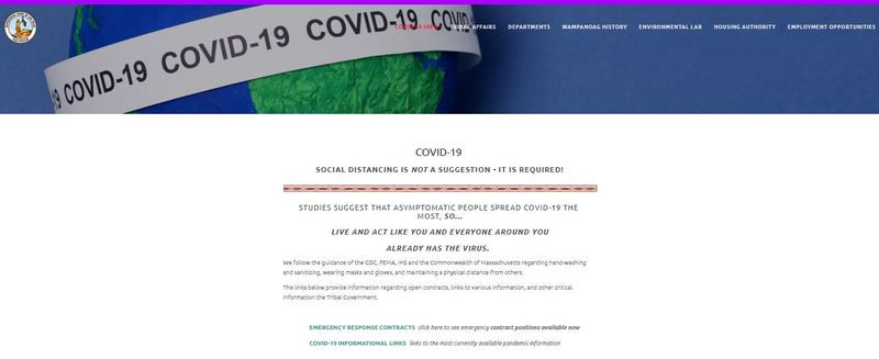 A warning about covid from the Wampanoag Tribe.