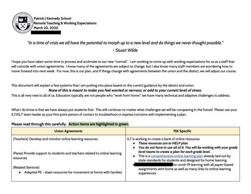 A screenshot of an announcement.