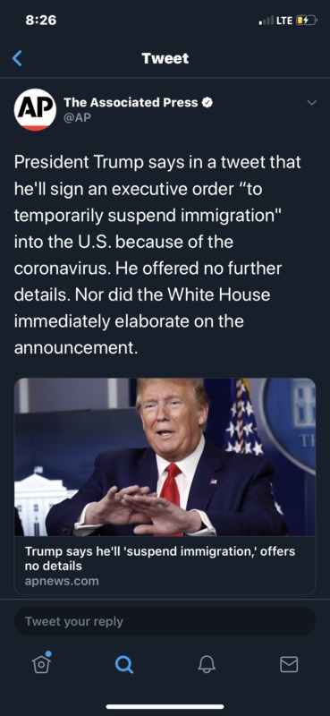 A twitter post from The Associated Press.