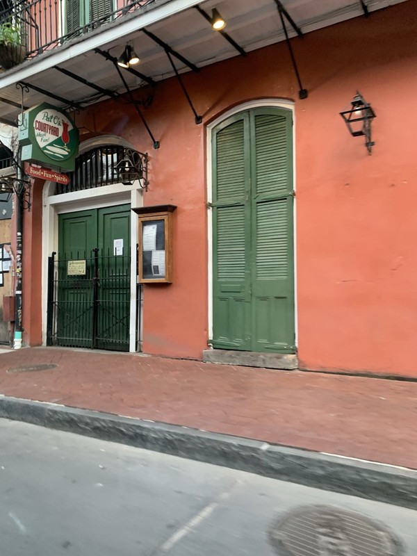 A closed down building.