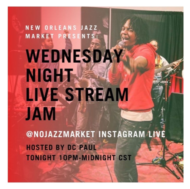 advertisement for a live stream of a jazz concert