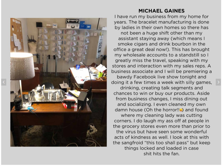 Photo of a work from home setup.