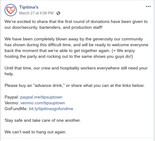 A screenshot of a post on Facebook.