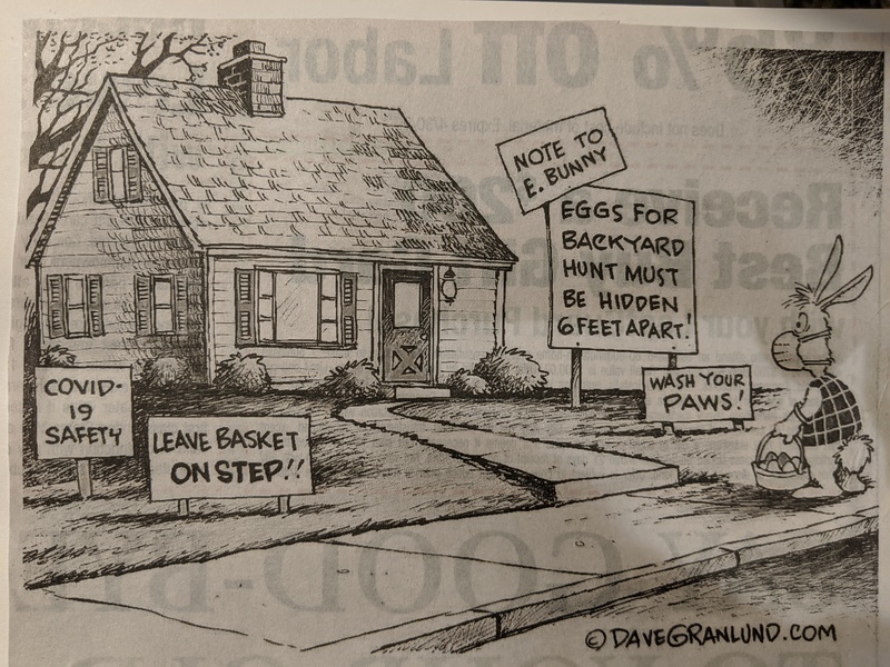 A comic about Easter and social distancing.