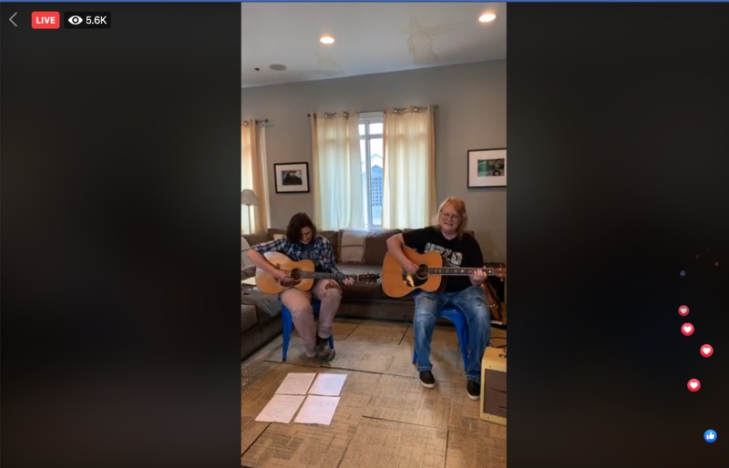 A screenshot of a Facebook Live.