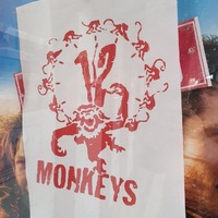 A flyer on a glass window.