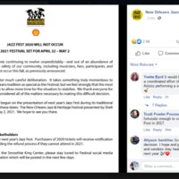 A screenshot of a Facebook post made by New Orleans Jazz & Heritage Foundation.
