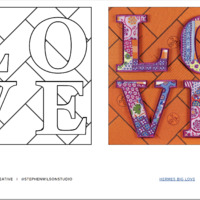 A before and after of a finished coloring sheet.