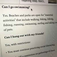 An image of an article about swimming.
