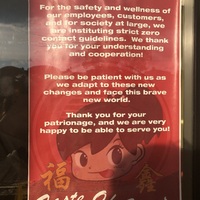 A poster of COVID-19 protocols.