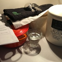 Sourdough bread ingredients.