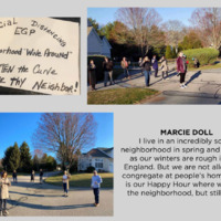 A social distancing neighborhood event.