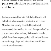 Screenshot from an article in Salt Lake County.