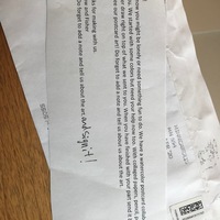 A message from a mail letter.