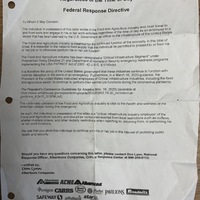 Image of a letter entitled "Critical Industry Employee Authorization to Travel Regardless of the Time of Day" from Albertsons, to an employee.