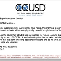 A screenshot of an email.