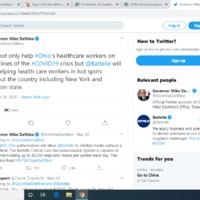 A tweet from Governor Mike DeWine.