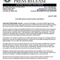 Announcement from Luke Air Force Base.