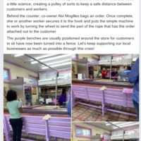 Article from New Orleans Tribune about social distancing in a restaurant.